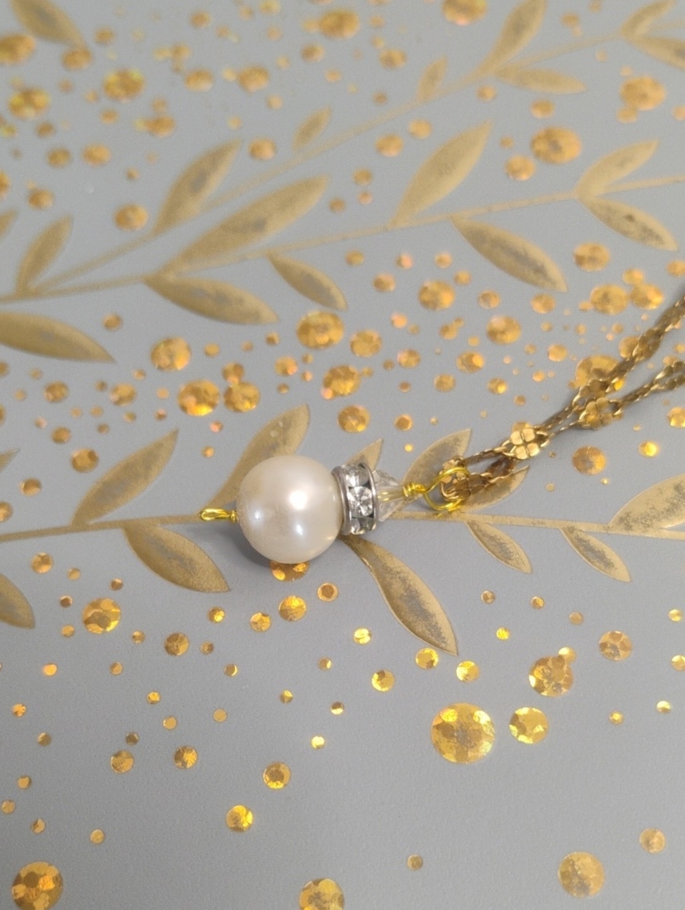 Gold Over Sterling Silver Freshwater Pearl Necklace